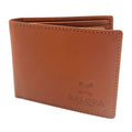 Men's Slim Bifold Hunter Leather Wallet with RFID Blocking for Everyday Carry